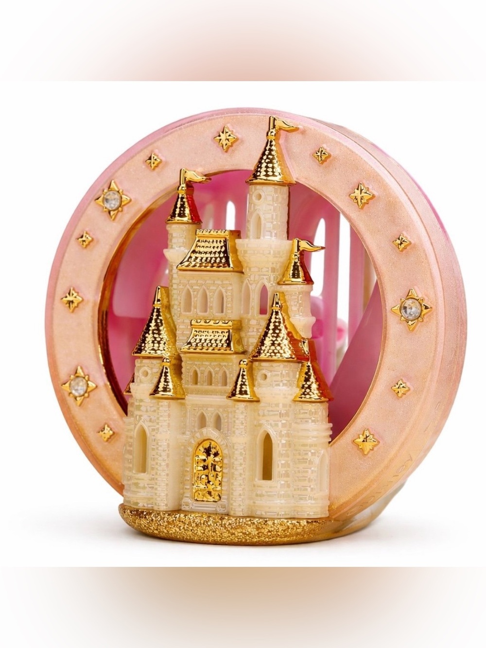Bath & Body Works Disney Princess Castle Car Fragrance Holder Gold Pink
